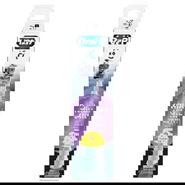 Oral-B iO Series Radiant White, Original Brush Heads for Teeth Whitening , 4