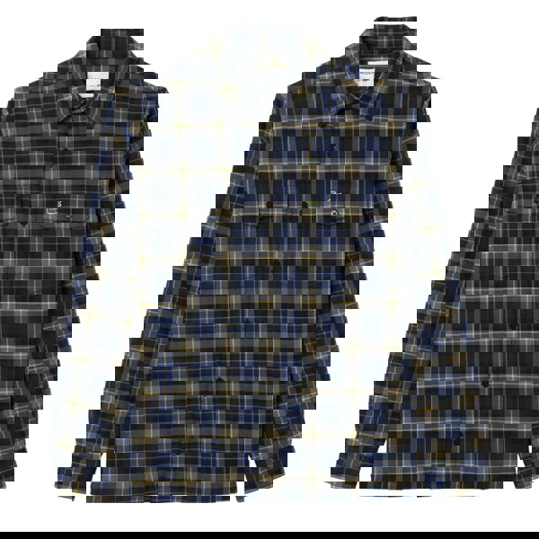 Lacoste Mens Checked Oversized Overshirt - Navy