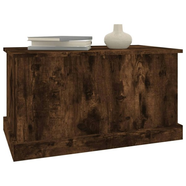 Berkfield Storage Box Smoked Oak 70x40x38 cm Engineered Wood