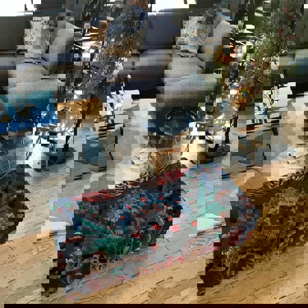 Luxury rectangular buttoned storage footstool UK made
