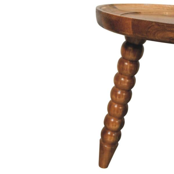Artisan Furniture Solid Wood Spindle Tray Side Table, Brown