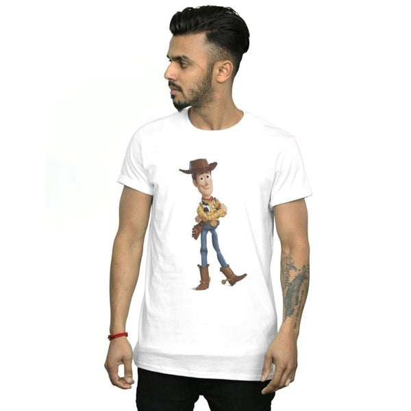 Disney Mens Toy Story 4 Sherrif Woody T-Shirt - White