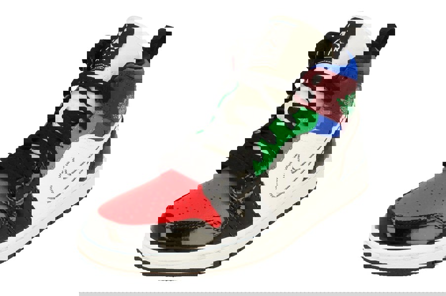 Nike Womens Air Jordan 1 Mid Se Trainers Db5454  001 - Black White University Red 001 - Photo 0