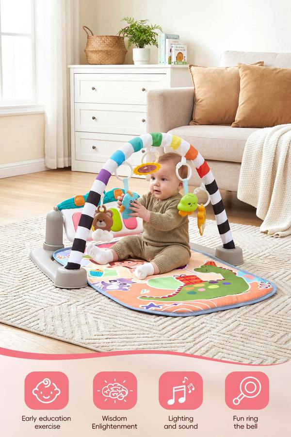 Living and Home Baby Gym with Musical Keyboard & Hanging Toys