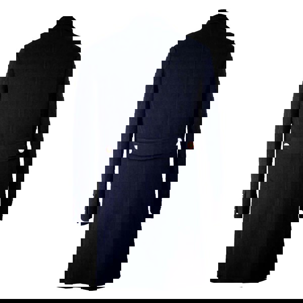 David WeJ DW Signature Double Breasted Wool Overcoat - Navy