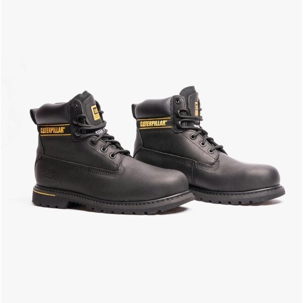 CAT HOLTON S3 Leather Safety Boots Leather Safety Boots   in  Black