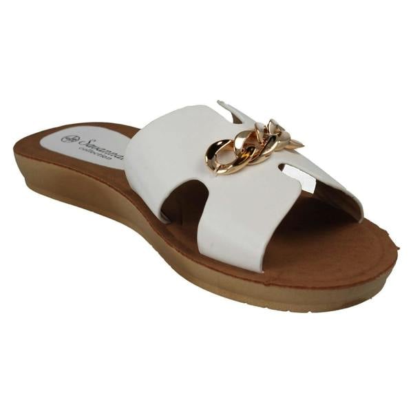 Savannah Ladies Savannah Open Toe Casual Mules