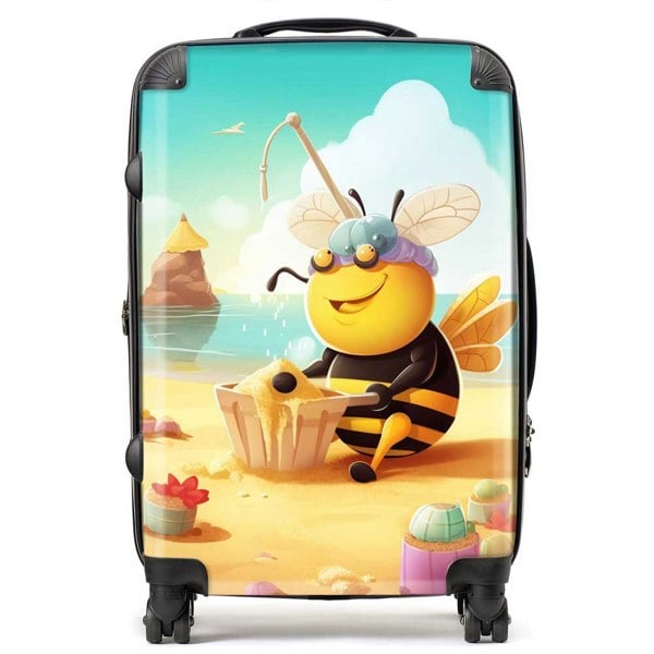 Warren Reed Bumblebee On A Beach Holiday Suitcase