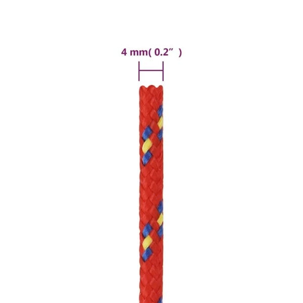 Berkfield Boat Rope Red 4 mm 500 m Polypropylene