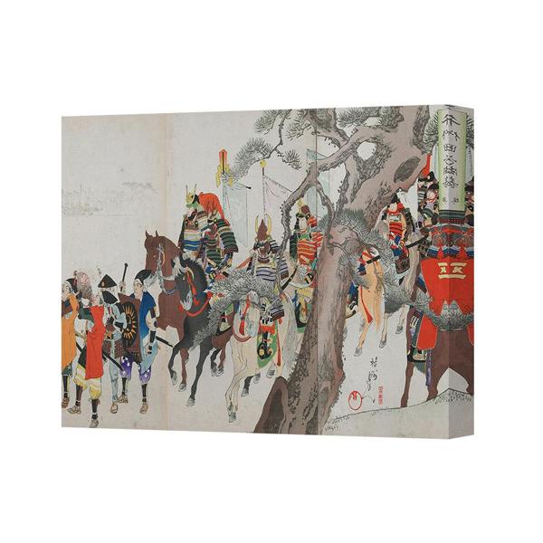 Benjamin Tate Design Japanese Samurai Battle Scene On Canvas Wall Art Print