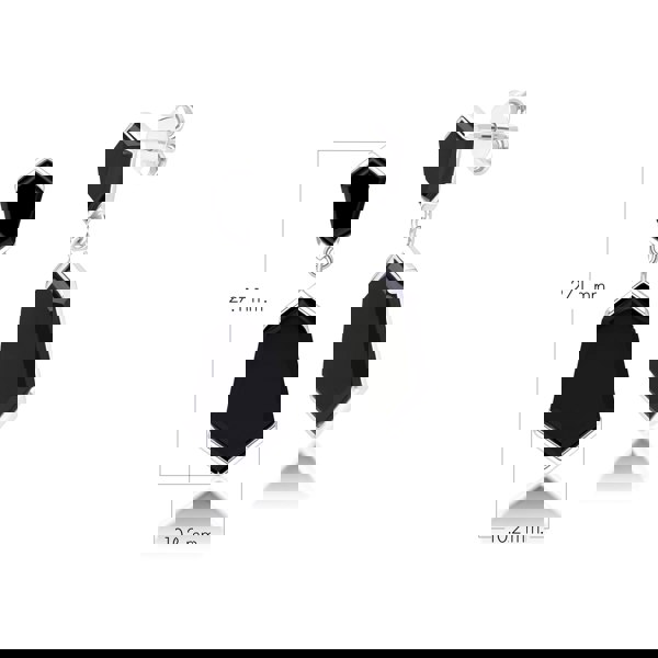 Gemondo Grand Deco Hexagon Black Onyx Drop Earrings in Sterling Silver