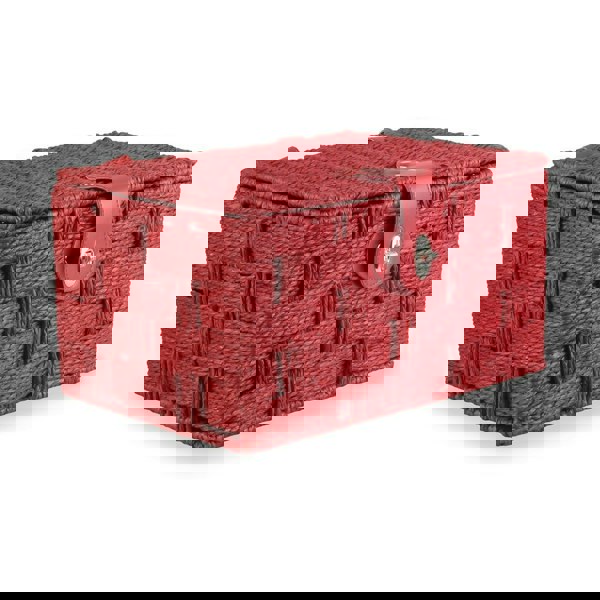 Twisted Red Paper Rope Basket