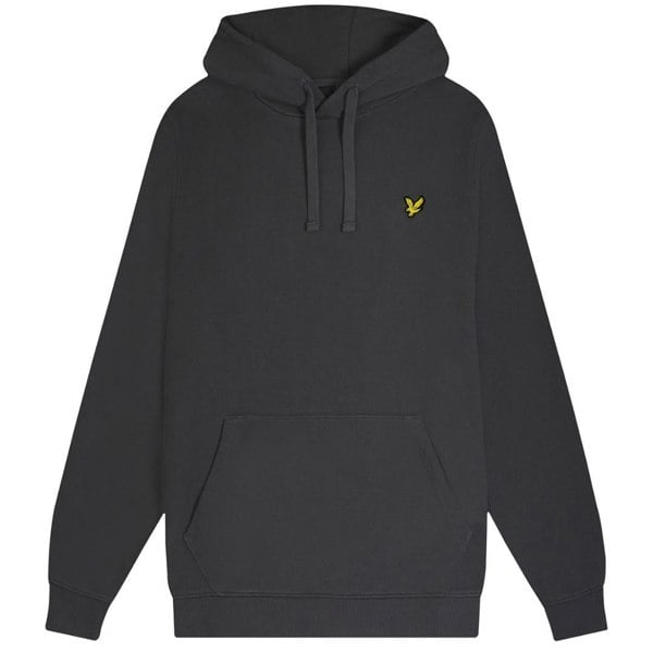 Lyle & Scott Lyle Scott Branded Pull Over Hoodie - Gunmetal