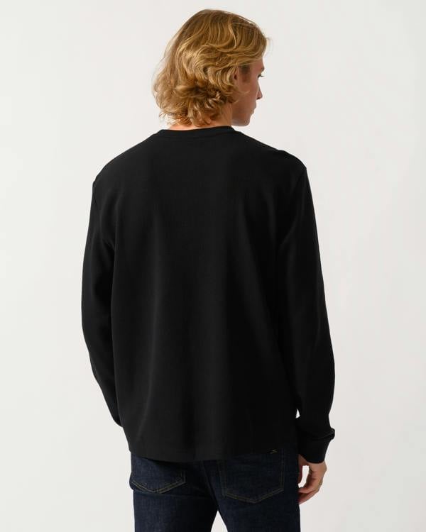 BOSS Orange We Tempest Mens Crew Neck Sweatshirt - Black 001
