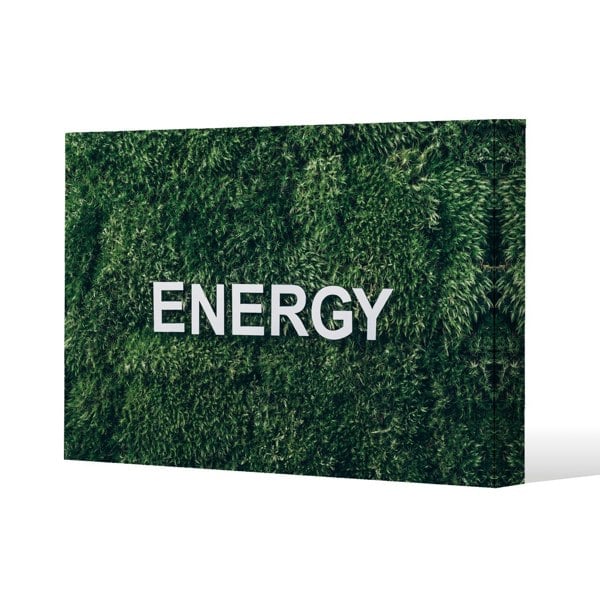 Benjamin Tate Design Wellness Energy Slim Style Canvas Print  75x100cm , 15mm Slim Real wood.