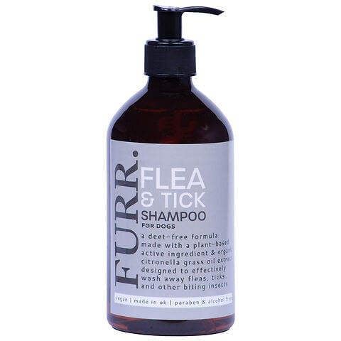 FURR Flea, Tick & Mite Shampoo 500ml, Treatment for Dogs, Puppies from 6 Weeks, with Neem Oil, Cruelty Free Gentle Formula