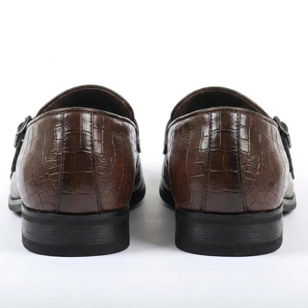 Dolcetto Men's Vegan Leather Double Monk Strap Loafers