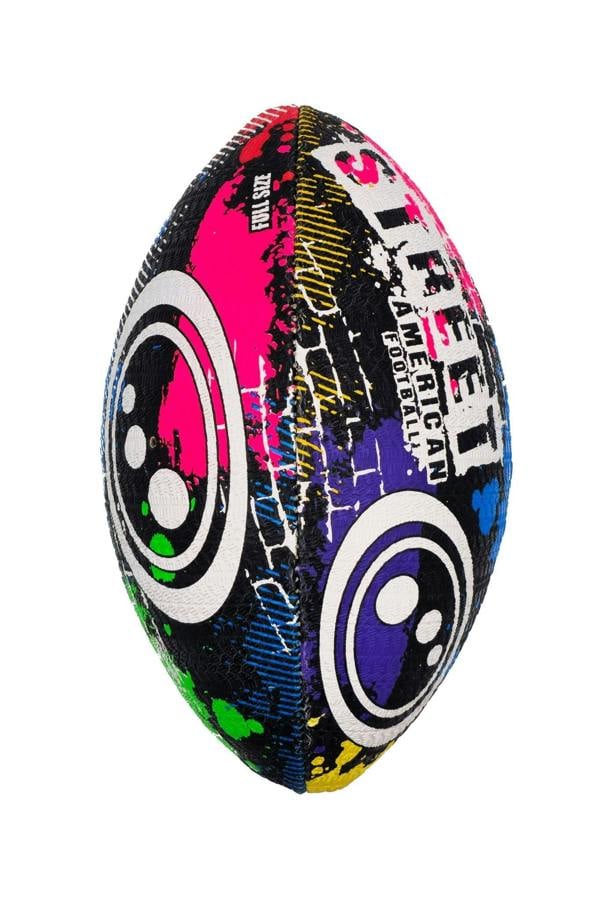 Optimum Street American football side view with STREET text and logos, pink and purple graffiti - Optimum
