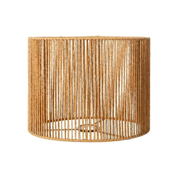Emitto Lamp Shade Boho Woven Paper Rope Metal Frame Easy Fit Pendant Yellow