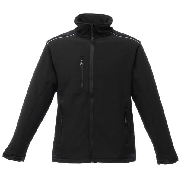 Regatta Mens Sandstorm Hardwearing Workwear Softshell Jacket (water Repellent) - Black/Black