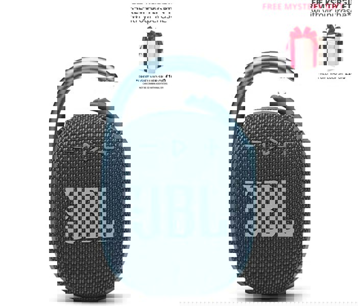 JBL Clip 4 Ultra-portable IPX7 Waterproof Speaker - Free Gift RRP £10!