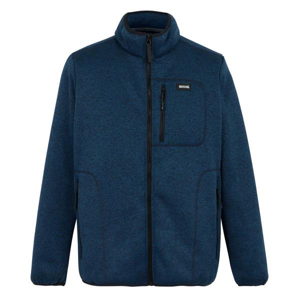 Regatta Mens Barlee Marl Full Zip Fleece Jacket - Navy - 