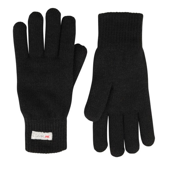 Mountain Warehouse Womens/Ladies Thinsulate Fleece Beanie & Gloves Set - Black