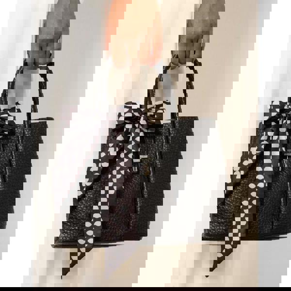 Blue Vanilla Scarf Top Handle Bag