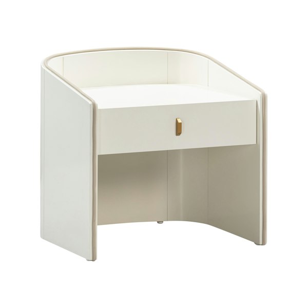 Furniture Edit Collins Cream Lacquer Nightstand