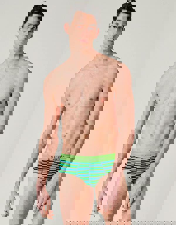 British Boxers Multipack! 4 Pairs of Men's Bamboo Briefs - Electric Lime