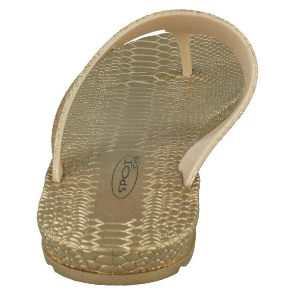 Spot On Ladies Spot On Flat Toepost Flip Flops F00376