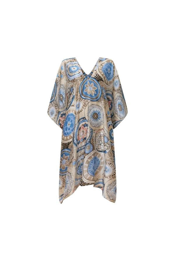 James Lakeland Beige Mandala Print Kaftan