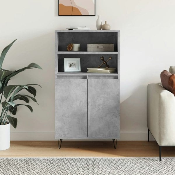 Berkfield Highboard Concrete Grey 60x36x110 cm Engineered Wood