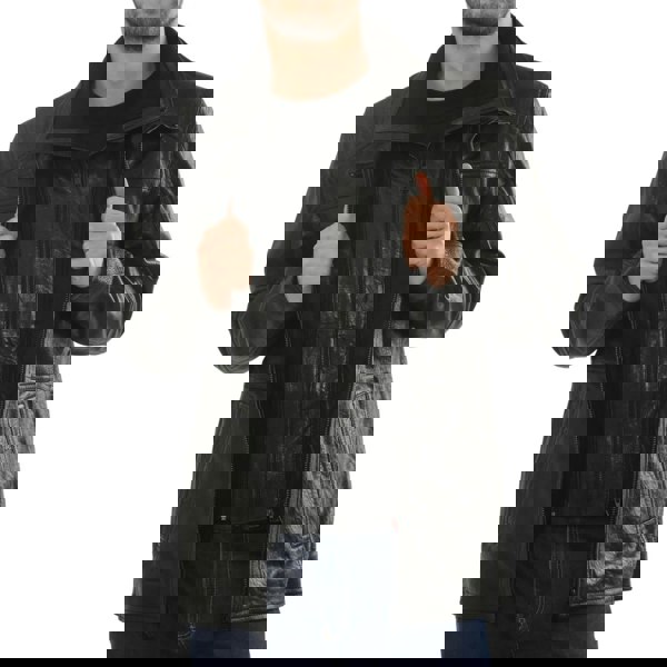 Leather Company Men's Leather Motorcycle Jacket Classic Biker Coat