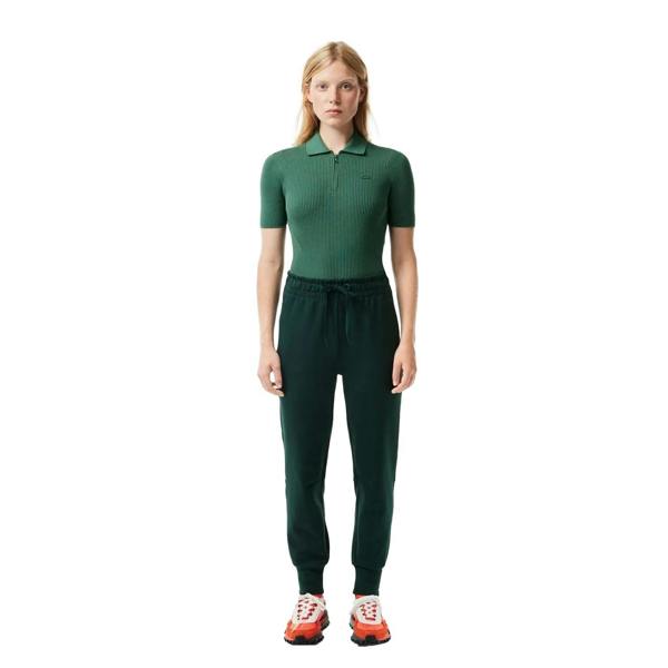 Lacoste Womens/Ladies Organic Cotton Jersey Sweatpants - Green - 