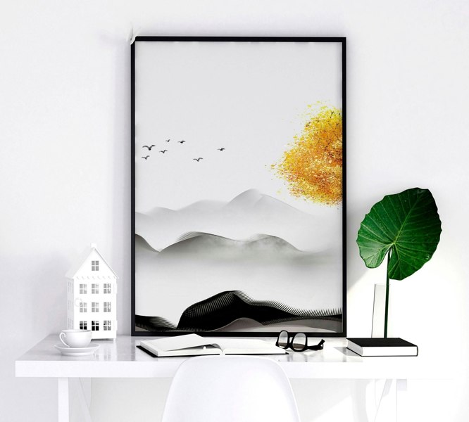 Japanese decor art prints | set of 3 framed wall art