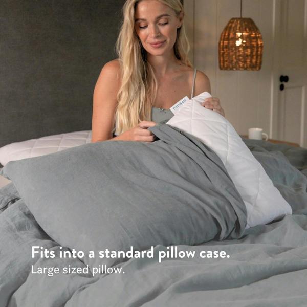 Quilted British Wool Pillow with a 100% cotton cover handmade in the UK from traceable British wool.
