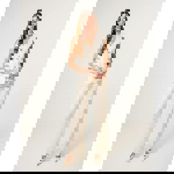 Blue Vanilla Two -Piece Set With Gold Button Details