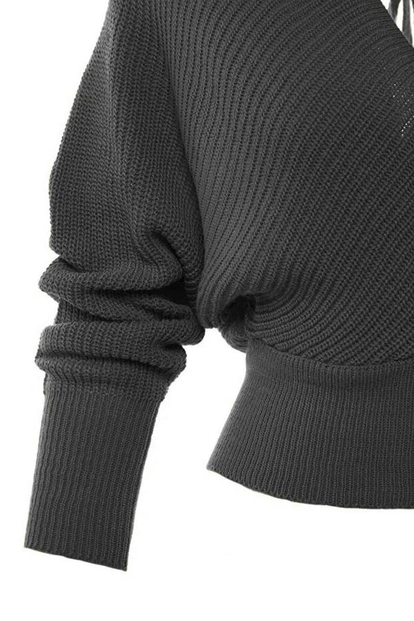 WOVCOR Wrap Front Knitted Jumper