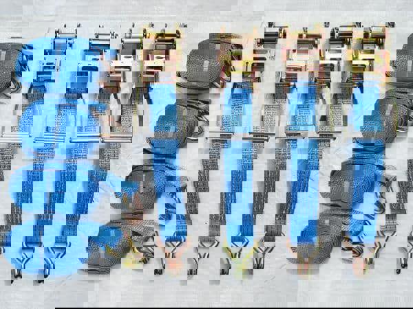 50MM Ratchet Straps 4 Metre 5 Ton x4 (5000KG 4M Tie Down Lashing Claw J Hook)