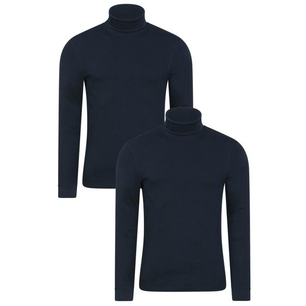 Mountain Warehouse Mens Meribel Thermal Top (Pack of 2) - Navy - 