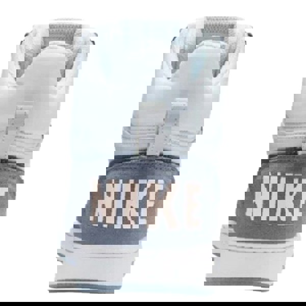 NIKE 844907 005 Nike Court Borough Mid Prem  SILVER/BLUE TRAINER WOMENS UK 4