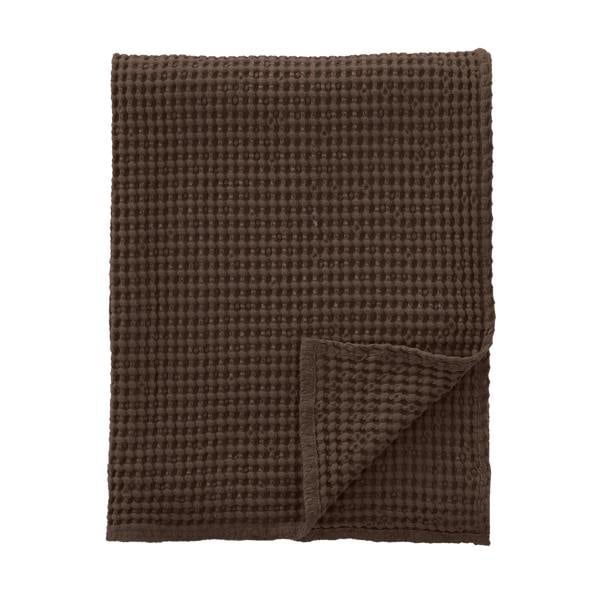 Pineapple Elephant Jaipur Chunky Waffle Cotton Blanket Throw Chocolate