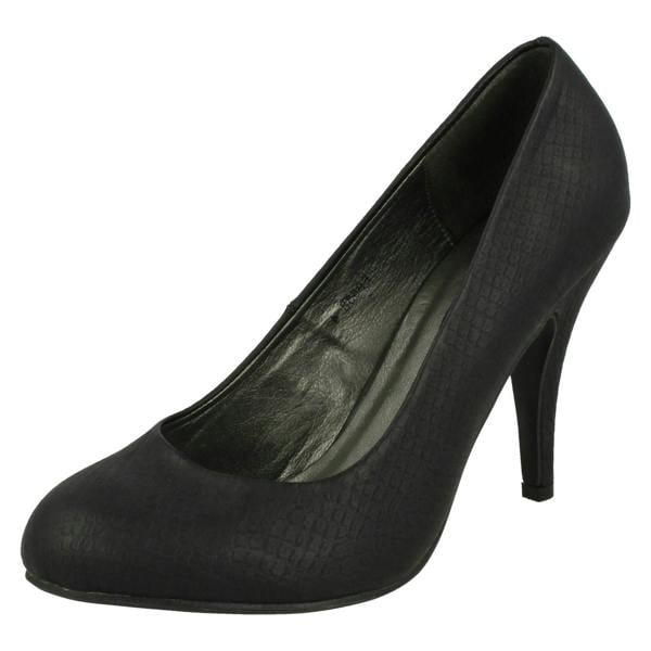 Spot On Ladies Spot On High Heel Court Shoe