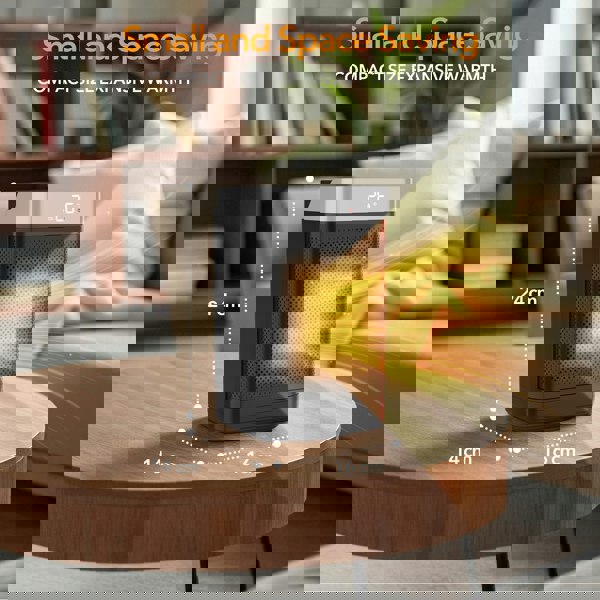 Air Pro Portable Electric Space Heater 10" - Remote Control -  LED Display 1-12HR Timer