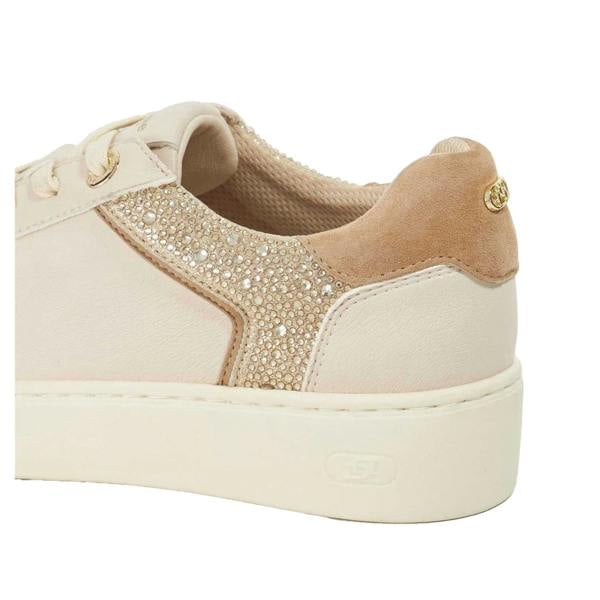 Dune London Womens/Ladies Elli Leather Platform Shoes - Cream - 