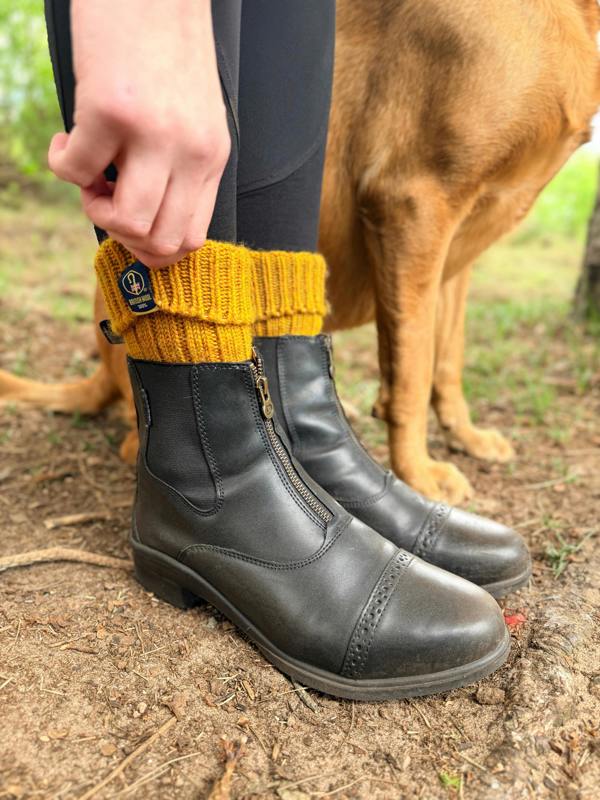Jemsox British Wool Boot Socks – Mustard Fields | 100% British Wool Luxury Boot Socks