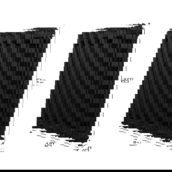 Monstershop Traditional 2 Column Radiator - 600 x 832mm - Black