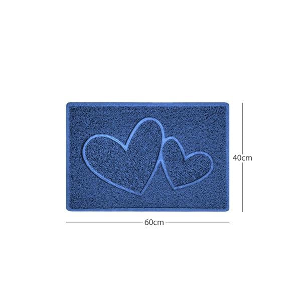 Nicoman "Double Heart" Embossed Loofah Textured Spaghetti Doormat