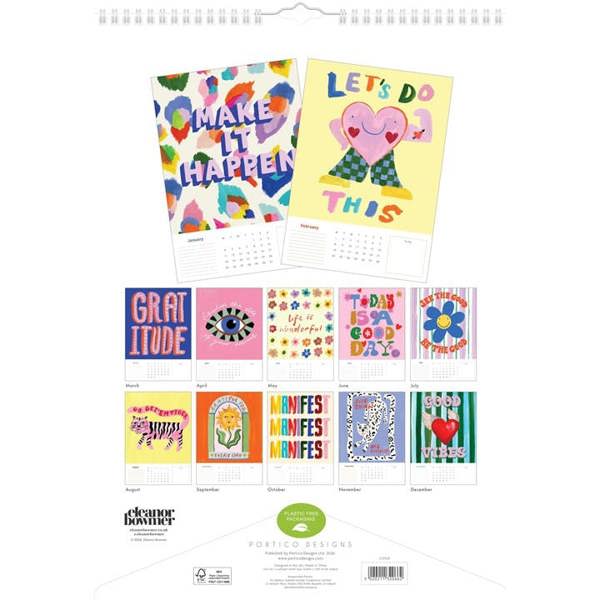 Eleanor Bowmer A3 Calendar 2027, Wall Calendars, Month To View, Art, Gift